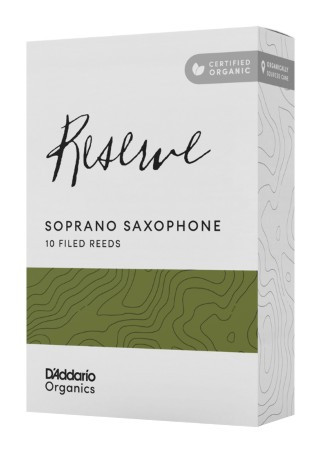 Hlavní obrázek Soprán saxofon D'ADDARIO ODIR1020 Organic Reserve Soprano Saxophone Reeds 2.0 - 10 Pack