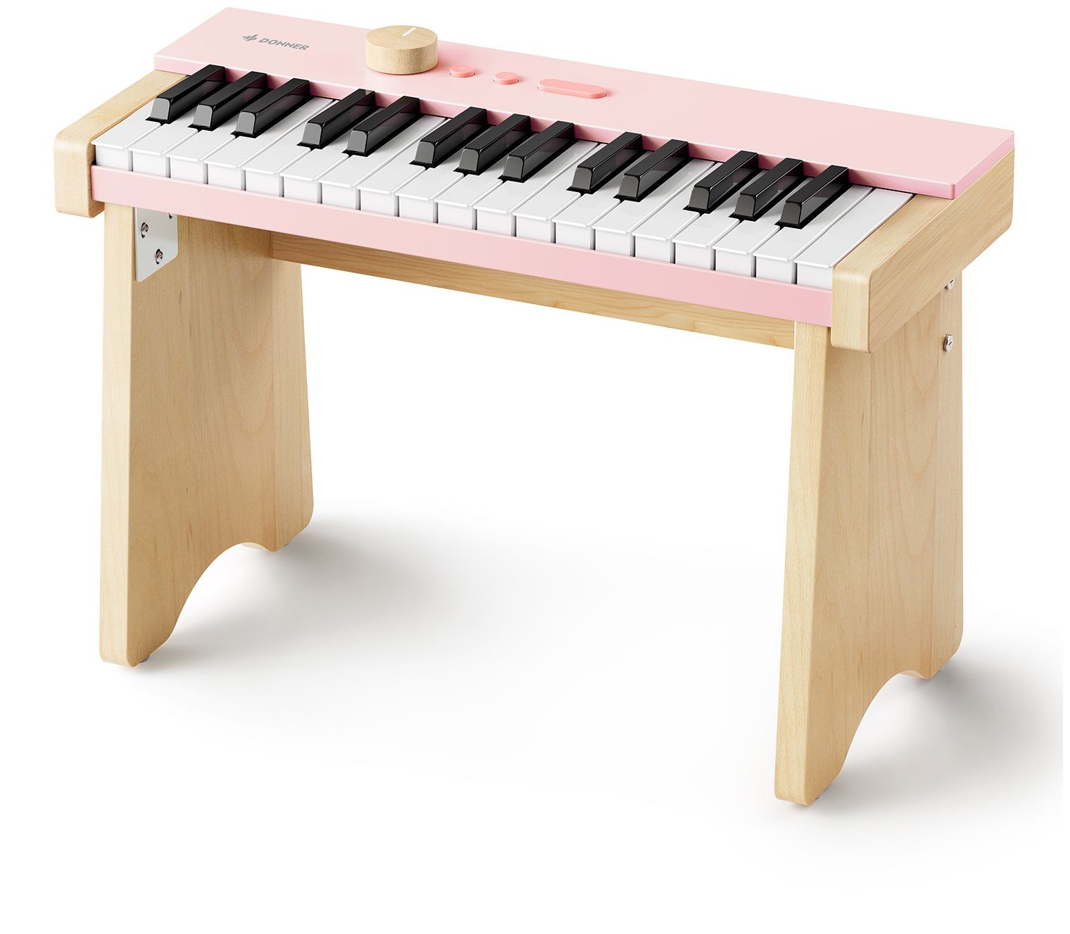 Galerijní obrázek č.1 Dětské keyboardy DONNER KIDO V-10 Mini Digital Keyboard 32 keys Light Pink with Stand