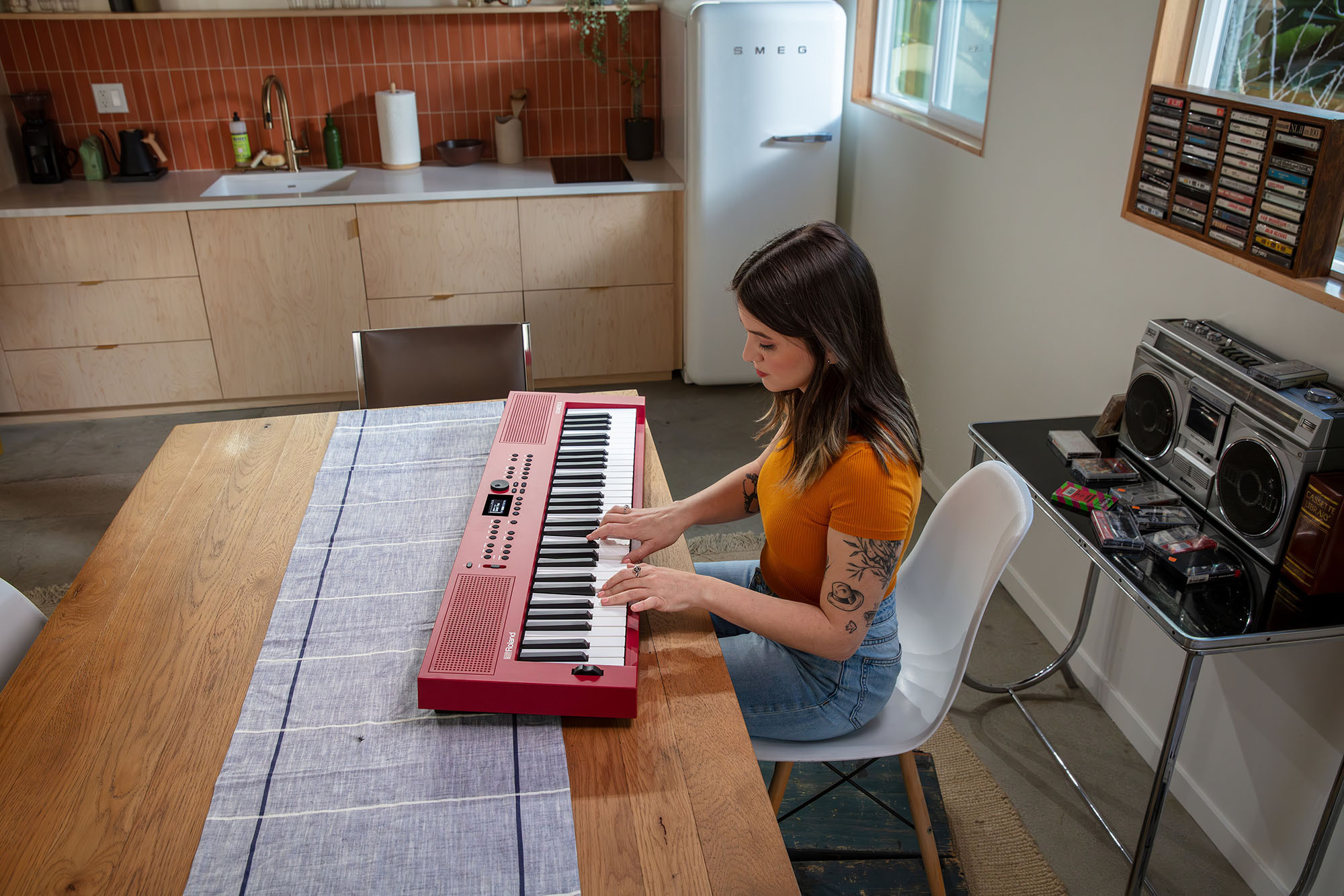 Galerijní obrázek č.7 Keyboardy s dynamikou ROLAND GO:KEYS 3 - Dark Red