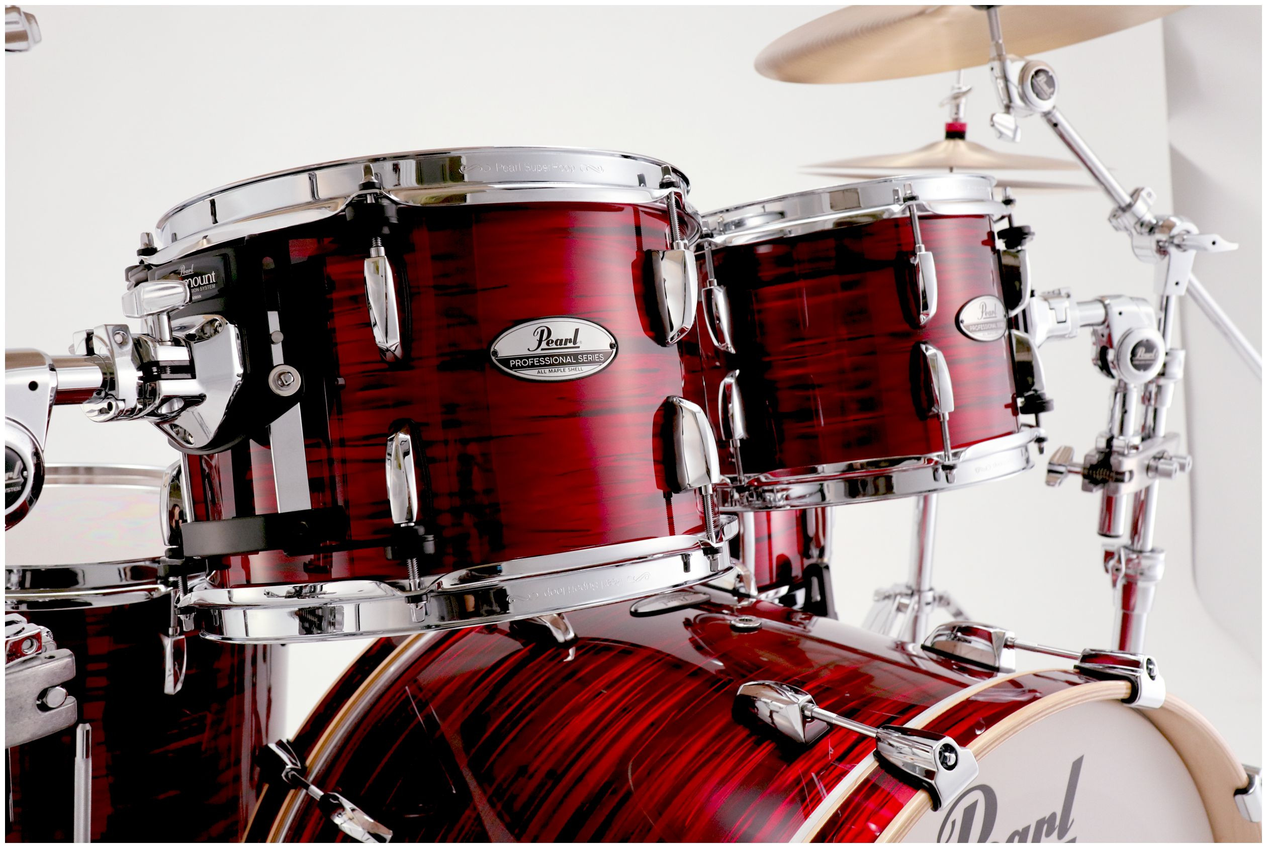 Galerijní obrázek č.5 22“; 10“, 12“; 14“ PEARL PMX924XSP/C808 Professional Series - Velvet Crimson