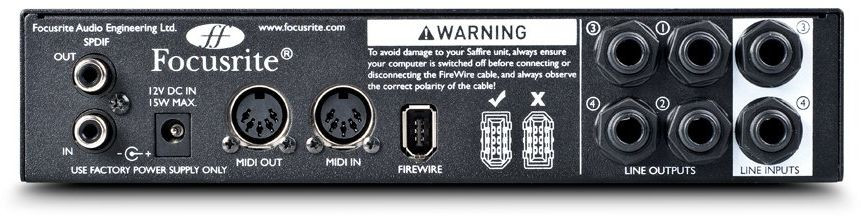 Galerijní obrázek č.3 FireWire zvukové karty FOCUSRITE Saffire PRO 14