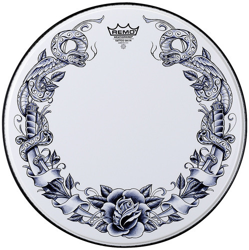 Hlavní obrázek 14" REMO Suede Tattoo Skyn 14" Serpent Rose