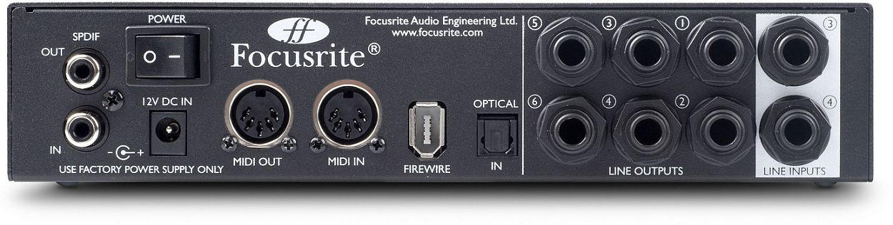 Galerijní obrázek č.1 FireWire zvukové karty FOCUSRITE Saffire PRO 24