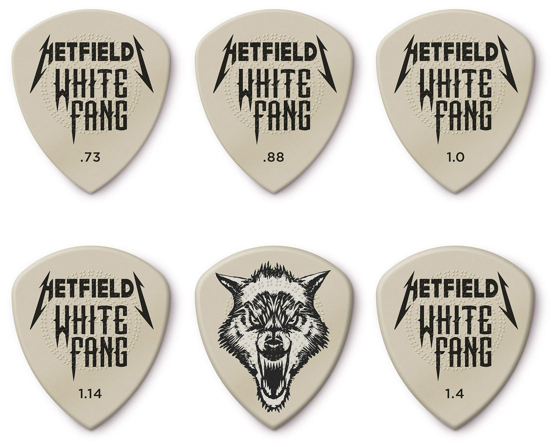 Hlavní obrázek Ostatní  DUNLOP PVPPH122 HETFIELD'S WHITE FANG CUSTOM FLOW PICK VARIETY PACK - 6 ks
