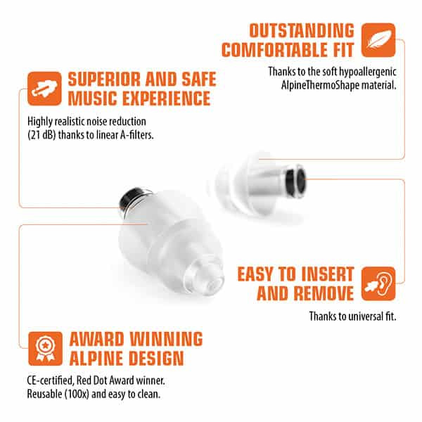 Galerijní obrázek č.4 Ochrana sluchu ALPINE PartyPlug Pro Natural