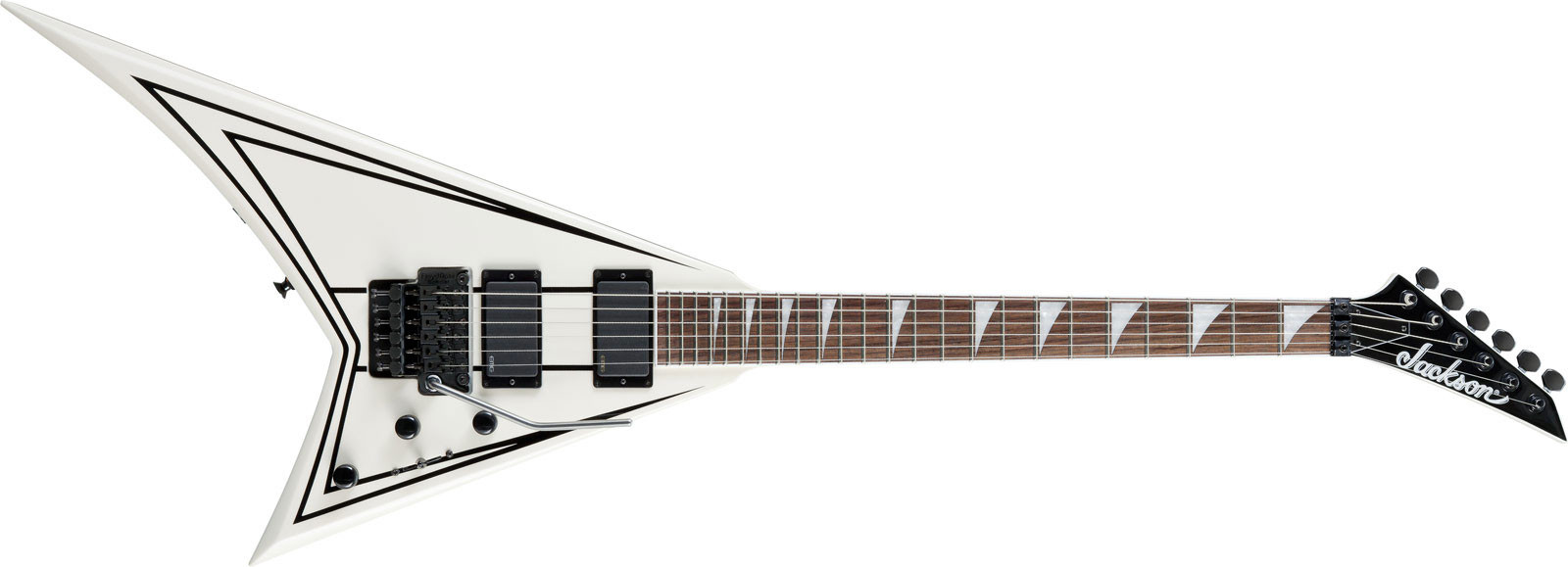 Hlavní obrázek Hard&heavy JACKSON RRXMG Rhoads, Rosewwodo Fingerboadrd - White with Black Pinstripes