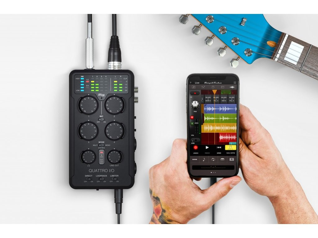 Galerijní obrázek č.6 USB zvukové karty IK MULTIMEDIA iRig PRO Quattro I/O Deluxe
