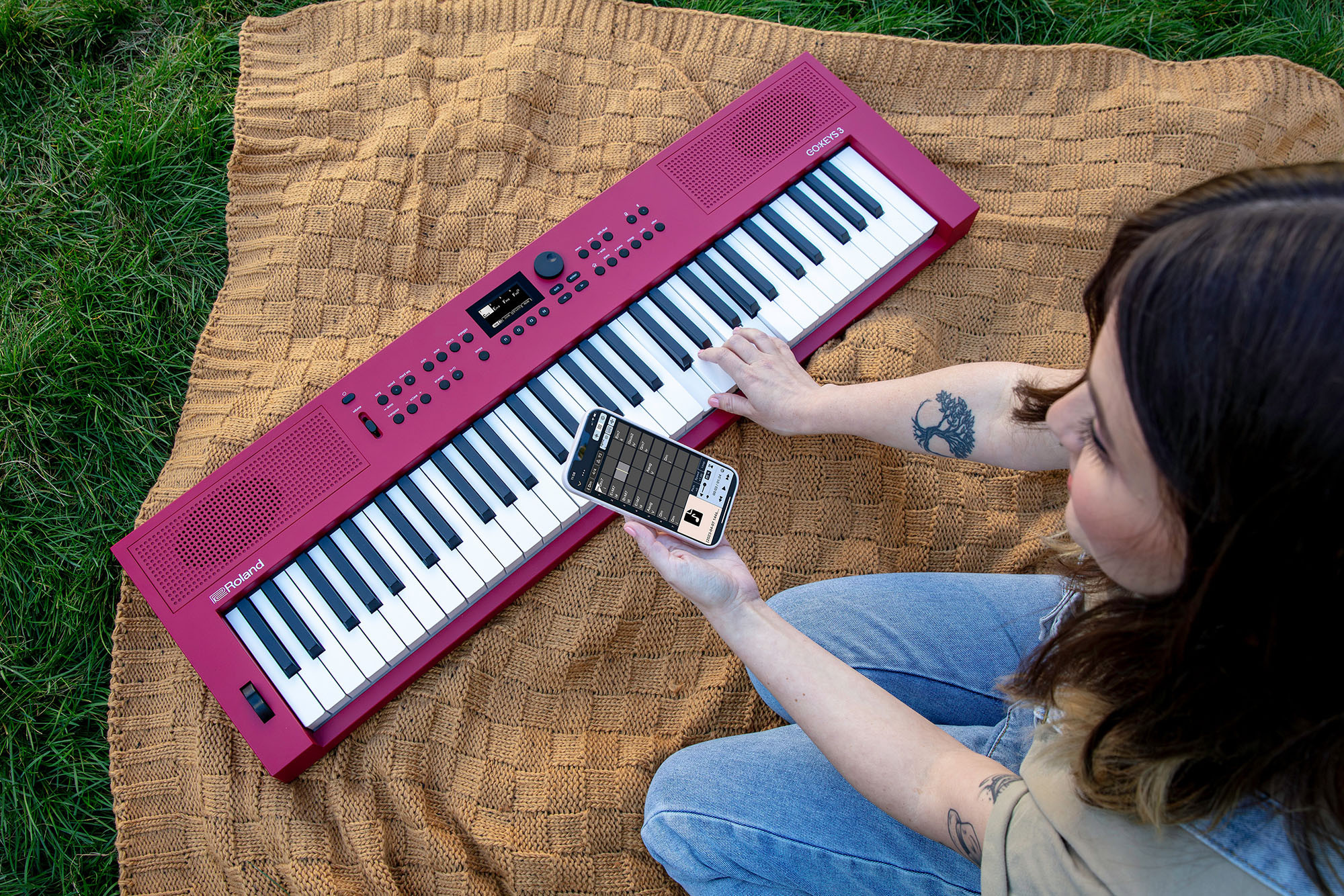 Galerijní obrázek č.8 Keyboardy s dynamikou ROLAND GO:KEYS 3 - Dark Red