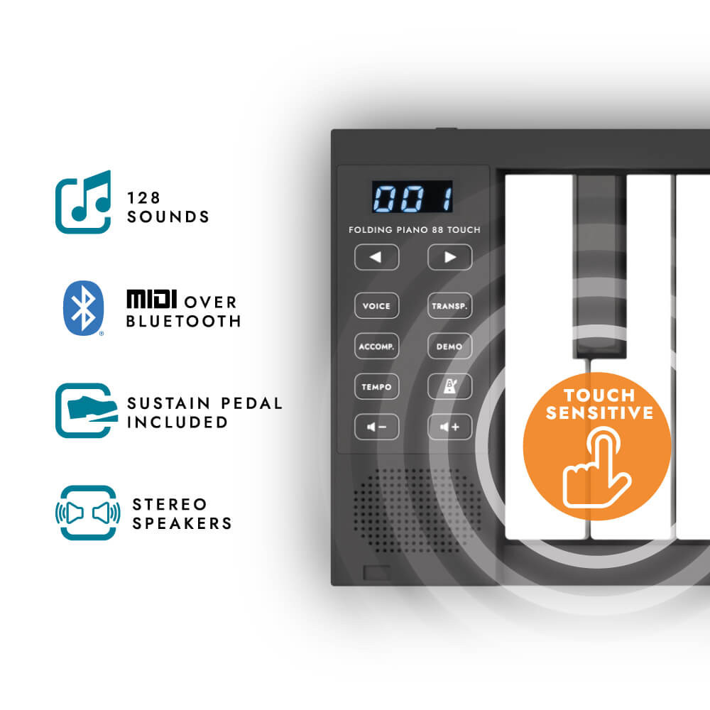 Galerijní obrázek č.1 Stage piana CARRY-ON Folding Piano 88 Touch - Black