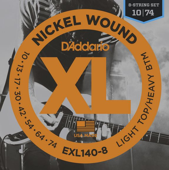 Hlavní obrázek Ostatní struny pro elektrickou kytaru D'ADDARIO EXL140-8