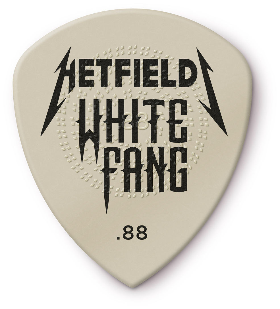 Hlavní obrázek Tvrdost  0.88 DUNLOP PH122P088 HETFIELD'S WHITE FANG CUSTOM FLOW PICK .88MM - 6 ks