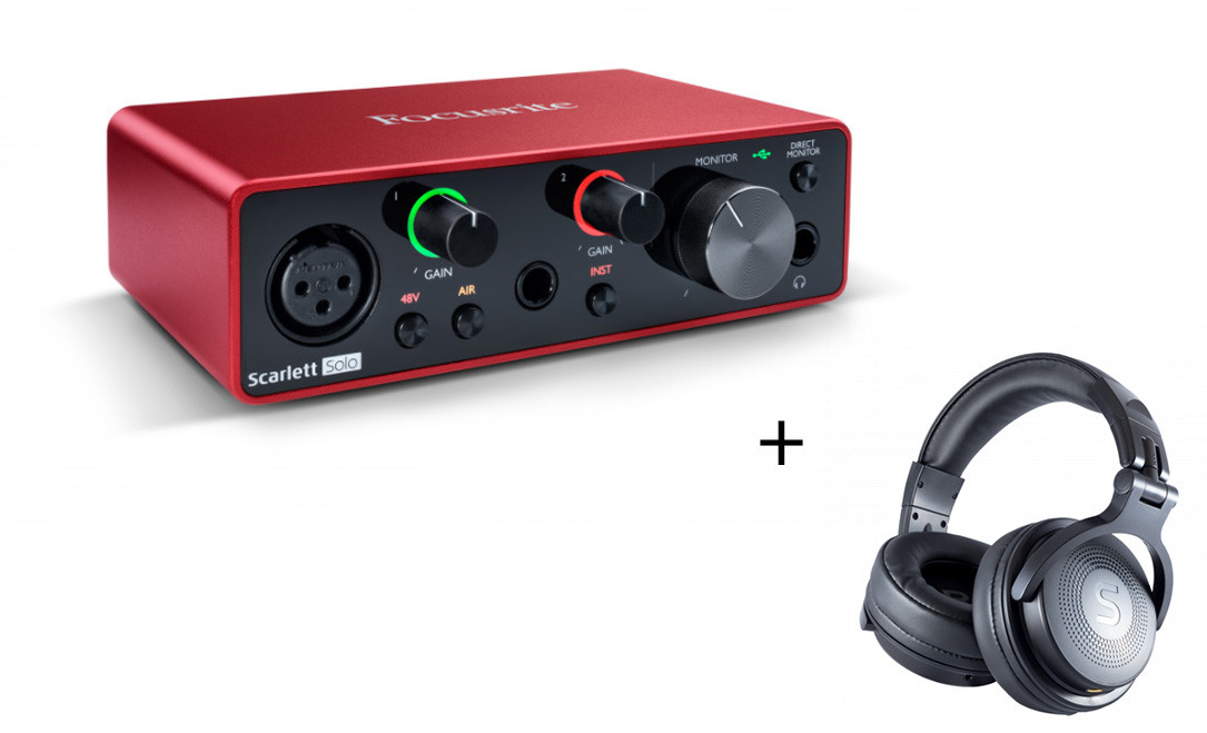 Hlavní obrázek USB zvukové karty FOCUSRITE Scarlett Solo 3G + Soundeus Fidelity 30 SET