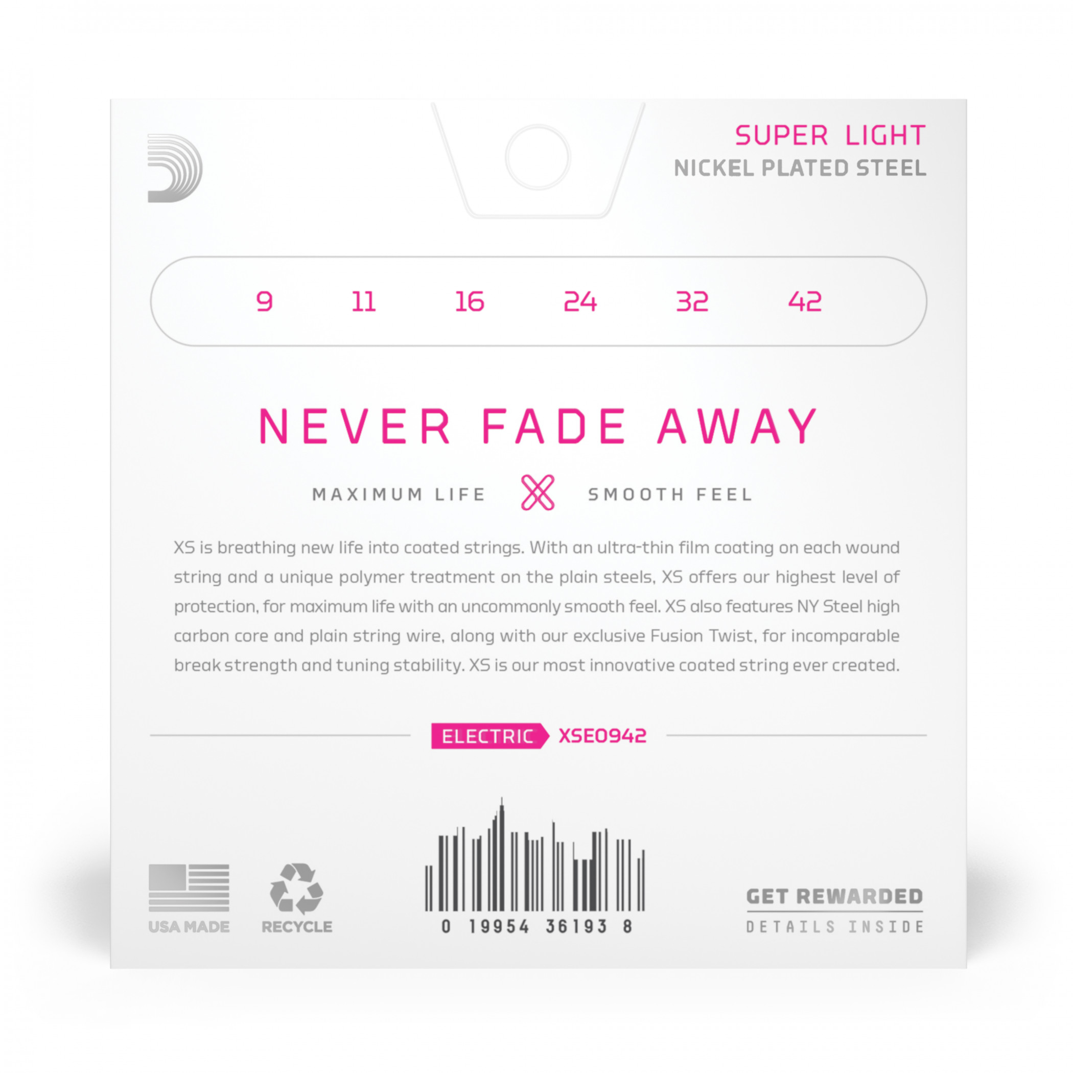 Galerijní obrázek č.1 Tvrdost .009 D'ADDARIO XSE0942