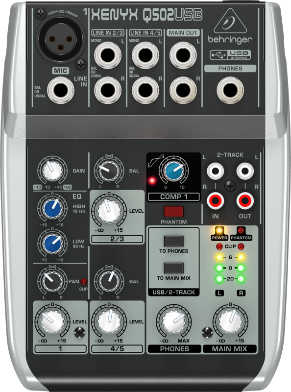 Hlavní obrázek Mixážní pulty bez efektu BEHRINGER XENYX Q502USB