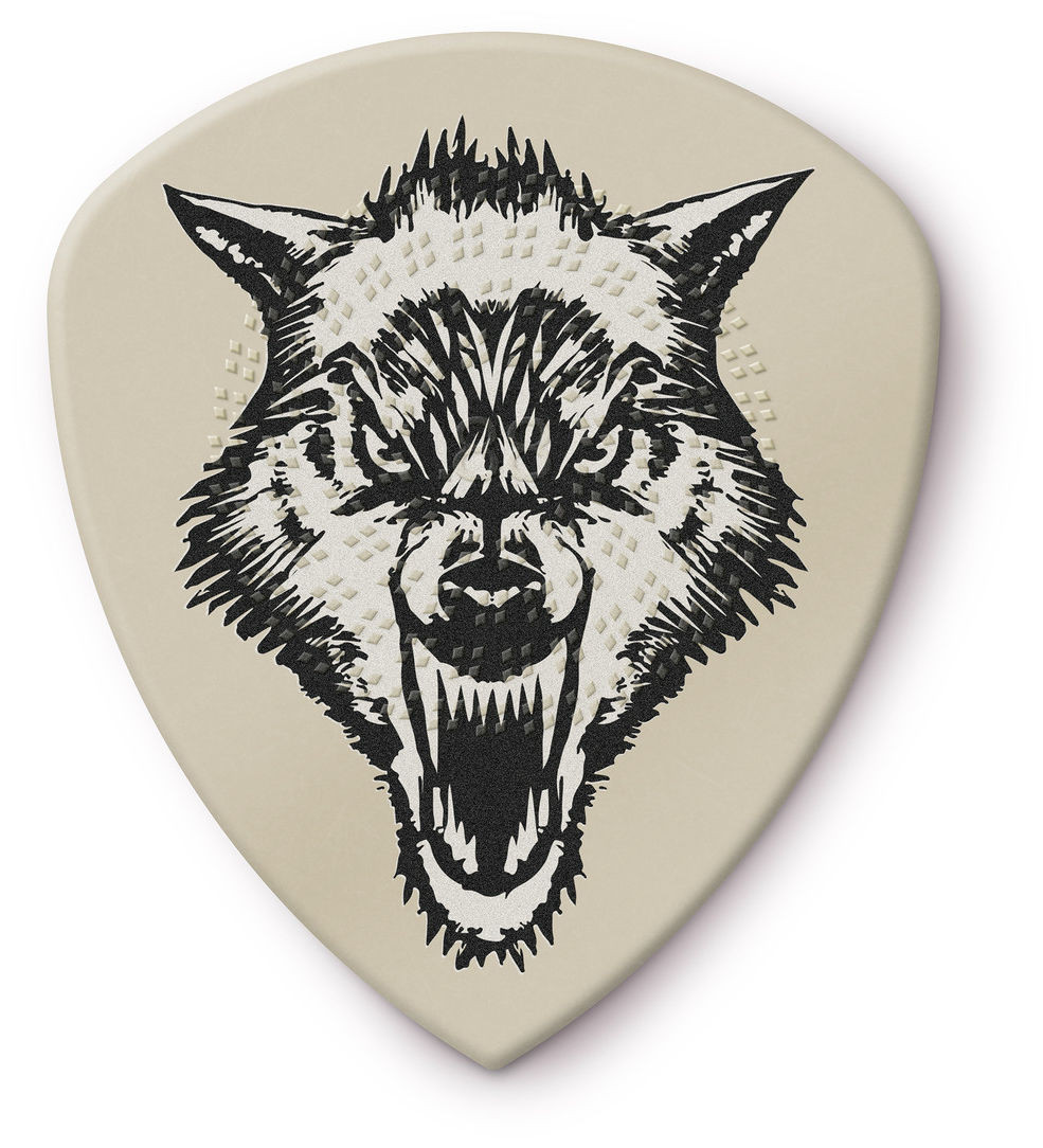 Galerijní obrázek č.1 Tvrdost  0.88 DUNLOP PH122P088 HETFIELD'S WHITE FANG CUSTOM FLOW PICK .88MM - 6 ks
