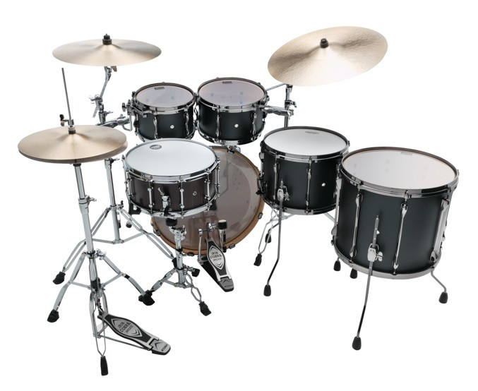 Galerijní obrázek č.2 Jiné konfigurace TAMA ML52HZBN2-FBV Superstar Hyper-Drive Duo - Flat Black Vertical Stripe