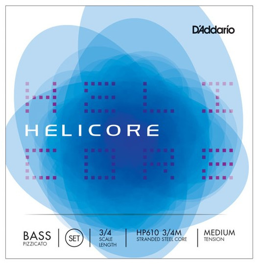 Hlavní obrázek Struny D´ADDARIO - BOWED HP610 3/4M Helicore Pizzicato Bass String Set 3/4 - Medium