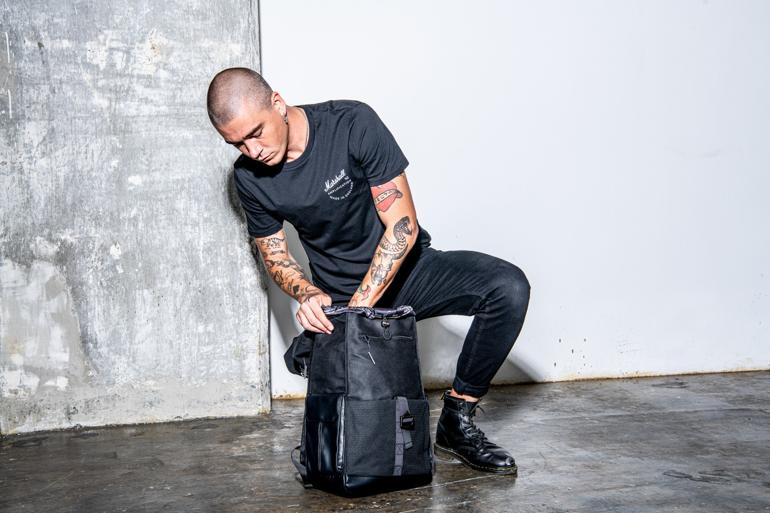 Galerijní obrázek č.25 Batohy MARSHALL Uptown Rocksack Black/White