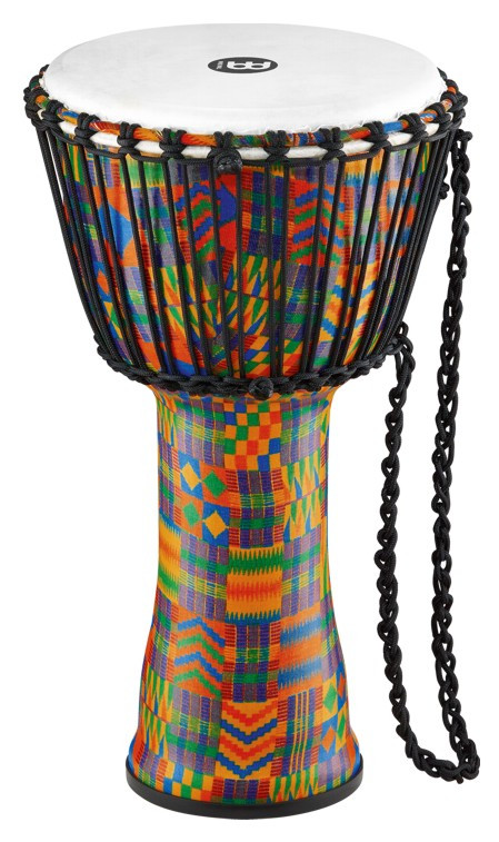 Hlavní obrázek Perkuse MEINL PADJ2-M-F Rope Tuned Travel Series Djembe 10” - Kenyan Quilt