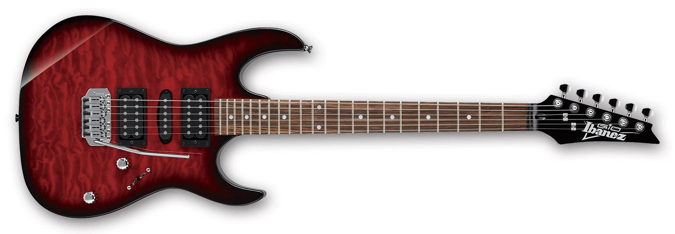 Hlavní obrázek Superstrat IBANEZ GRX70QA Transparent Red Burst