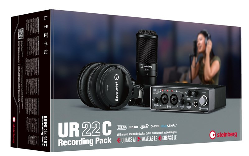 Galerijní obrázek č.1 Velkomembránové kondenzátorové mikrofony STEINBERG UR22C Recording Pack