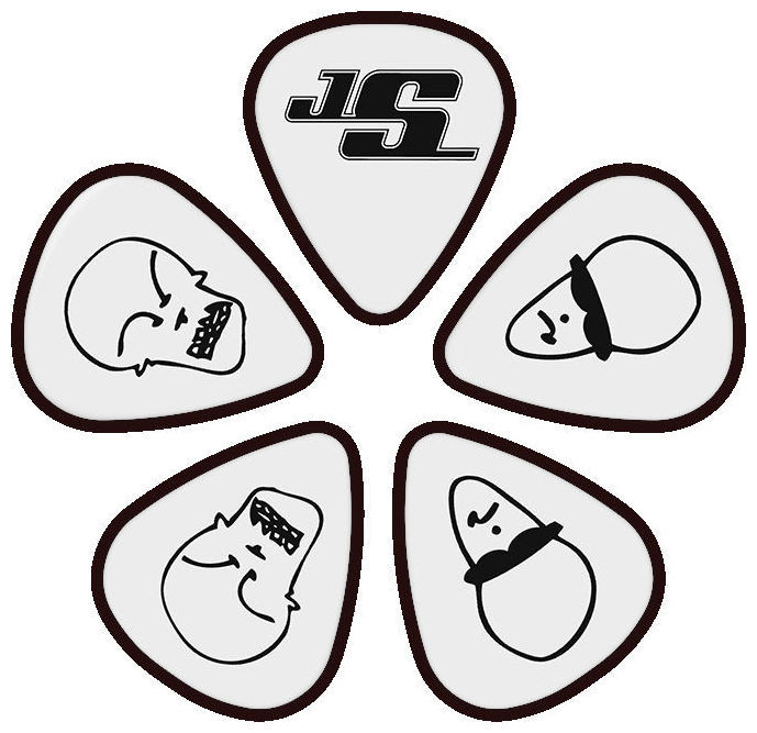 Hlavní obrázek Tvrdost  1.0 D'ADDARIO 1CWH6-10JS Joe Satriani Signature Guitar Picks, White - 10 ks