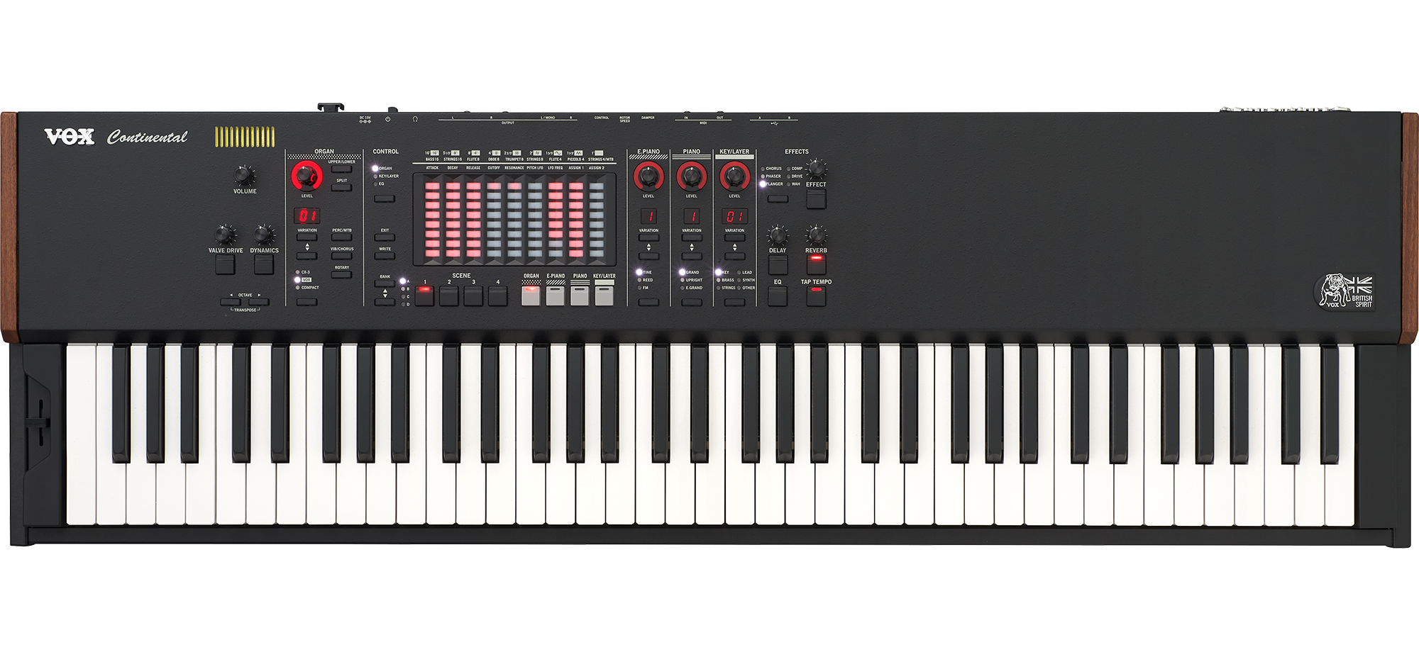 Hlavní obrázek Keyboardy s dynamikou VOX Continental 73 BK