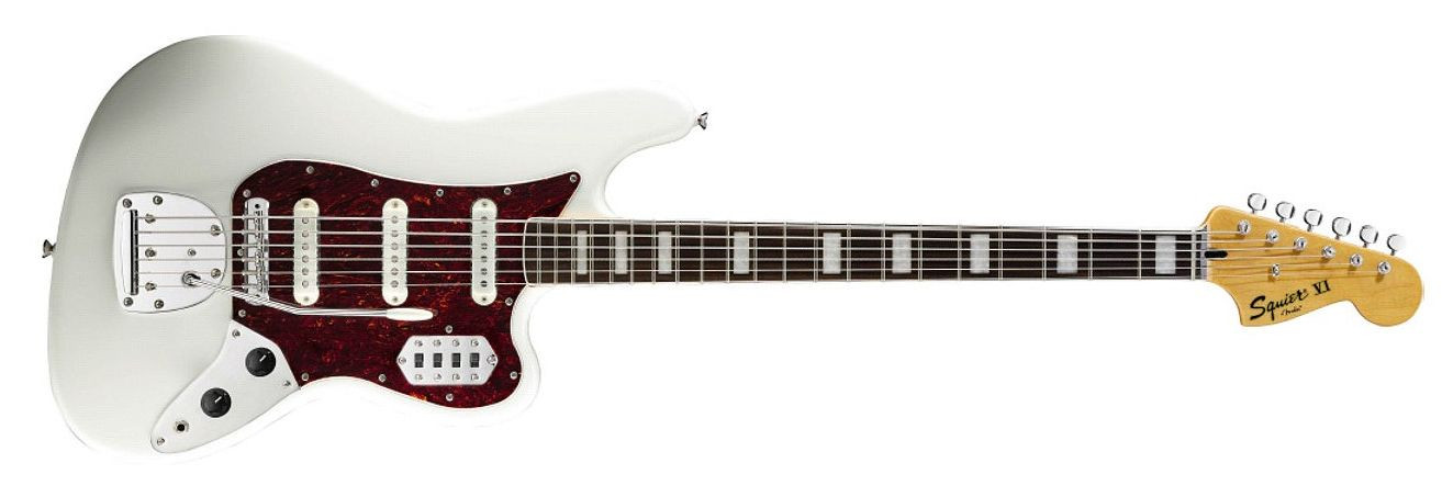 Hlavní obrázek 7strunné FENDER SQUIER Vintage Modified Bass VI, Rosewood Fingerboard - Olympic White