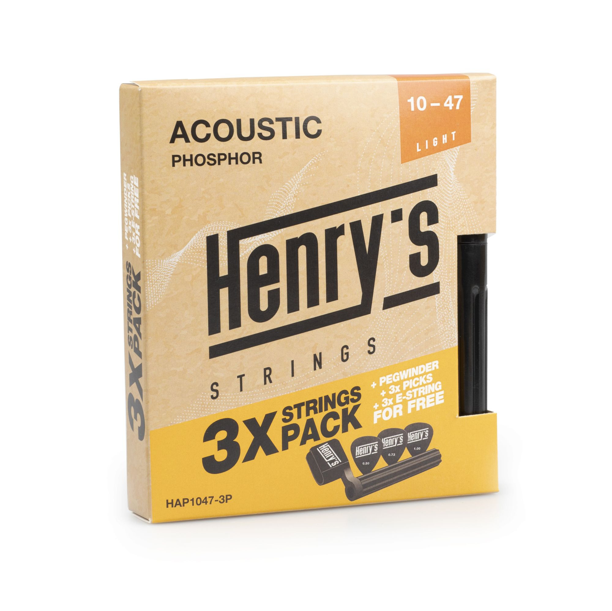 Hlavní obrázek Tvrdost .010 HENRY’S HAP1047-3P Phosphor 10 47, 3pack set