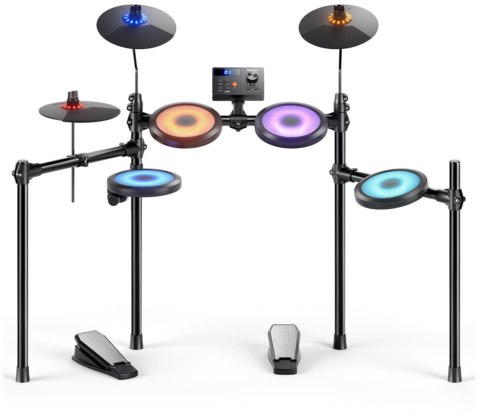 Galerijní obrázek č.1 Elektronické soupravy DONNER DED-70L Electronic Drum Set with LED