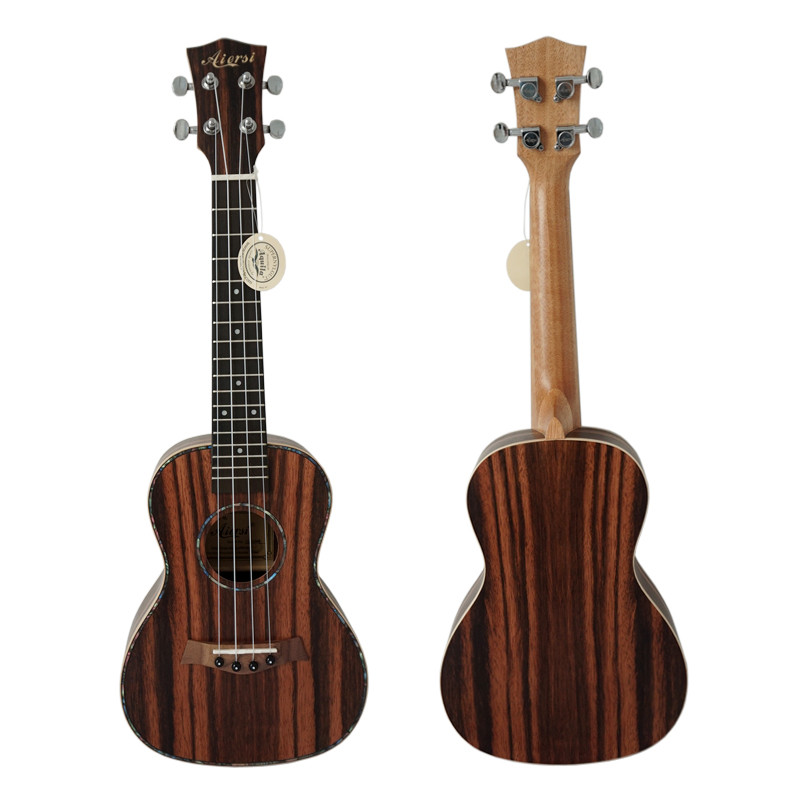 Galerijní obrázek č.2 Koncertní AIERSI SU204AE Ebony Concert Ukulele Open Pore Natural With Pick