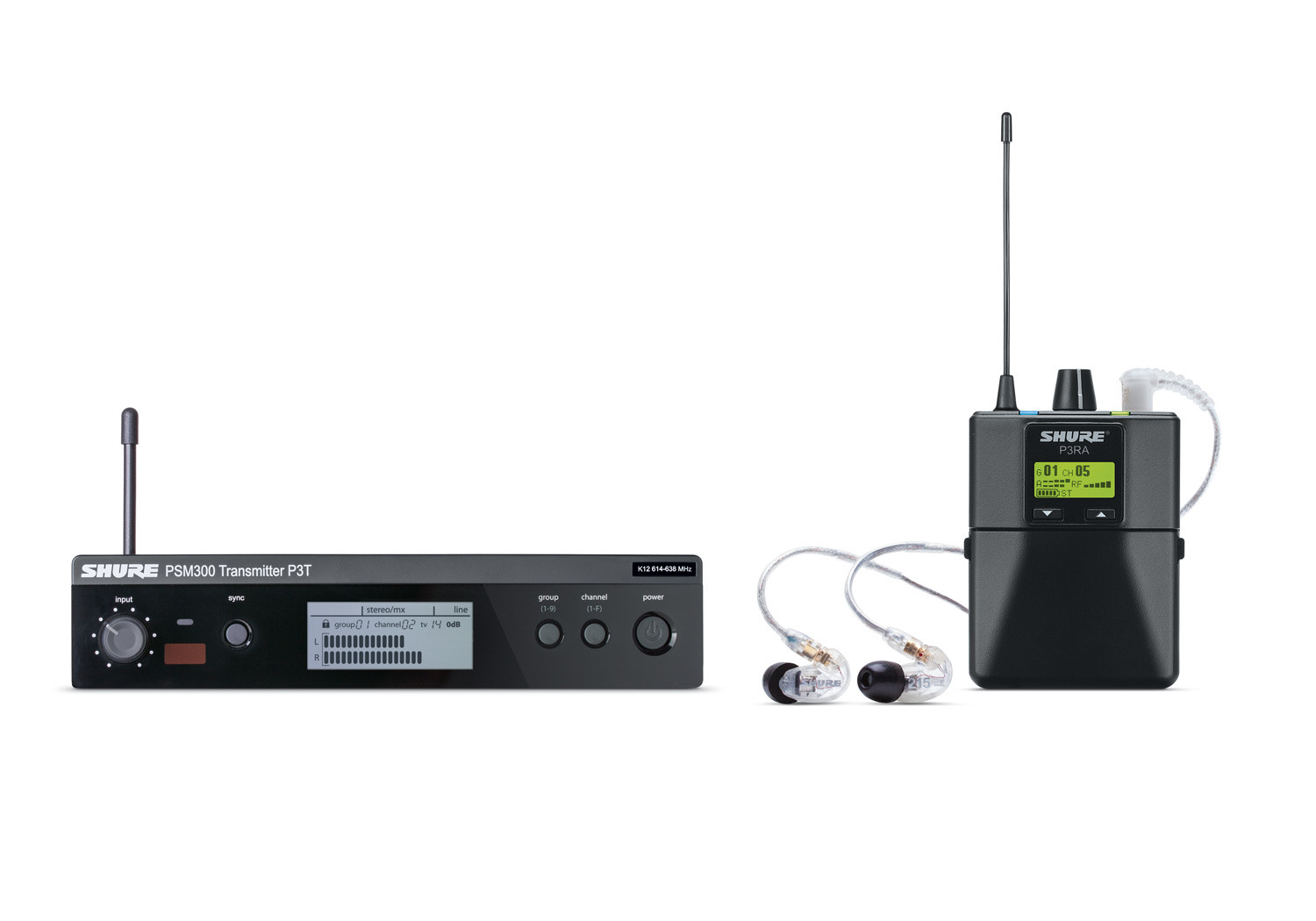 Hlavní obrázek Sady In-Ear SHURE PSM 300 Premium SE215 L19 (630 - 654 MHz)