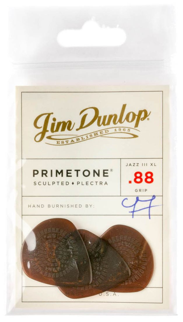 Galerijní obrázek č.4 Tvrdost  0.88 DUNLOP Primetone Jazz III XL Grip Pick 0,88mm, 12ks