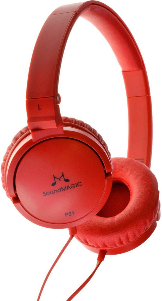 Hlavní obrázek Na uši (s kabelem) SOUNDMAGIC P21 Red