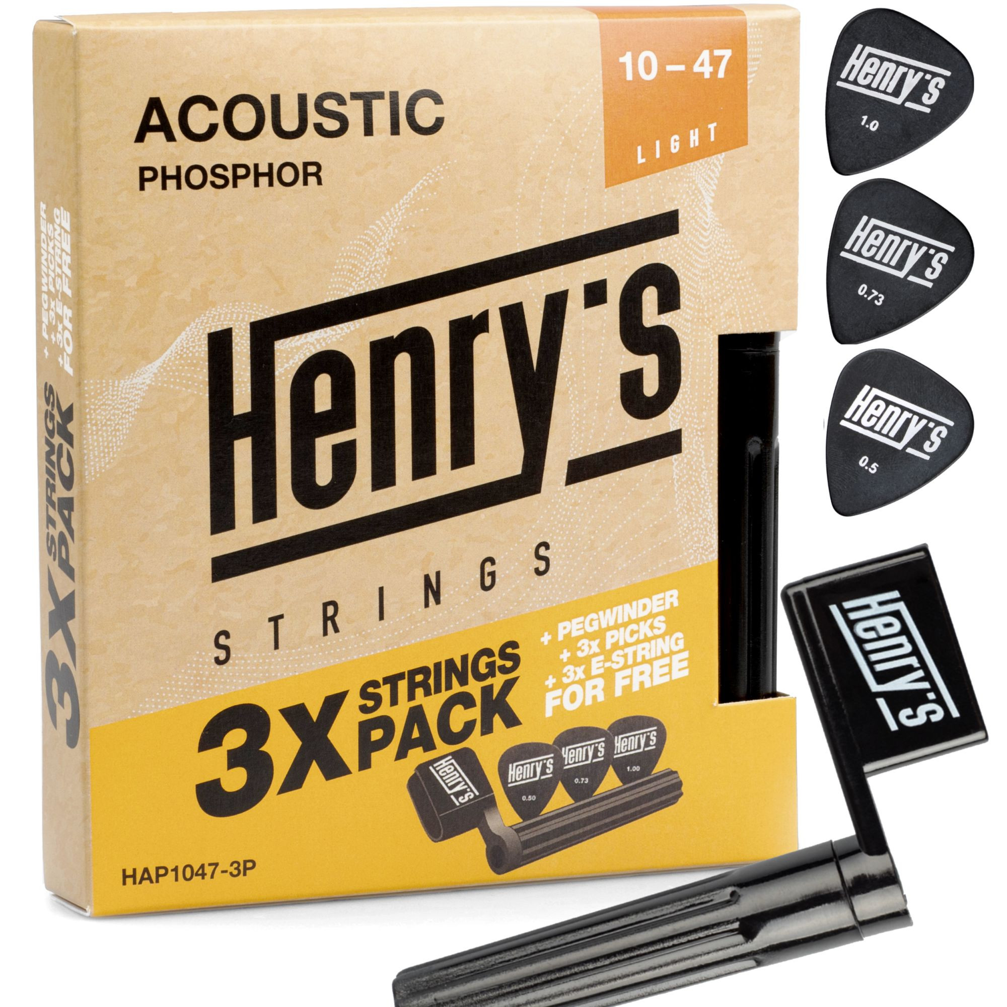 Galerijní obrázek č.1 Tvrdost .010 HENRY’S HAP1047-3P Phosphor 10 47, 3pack set