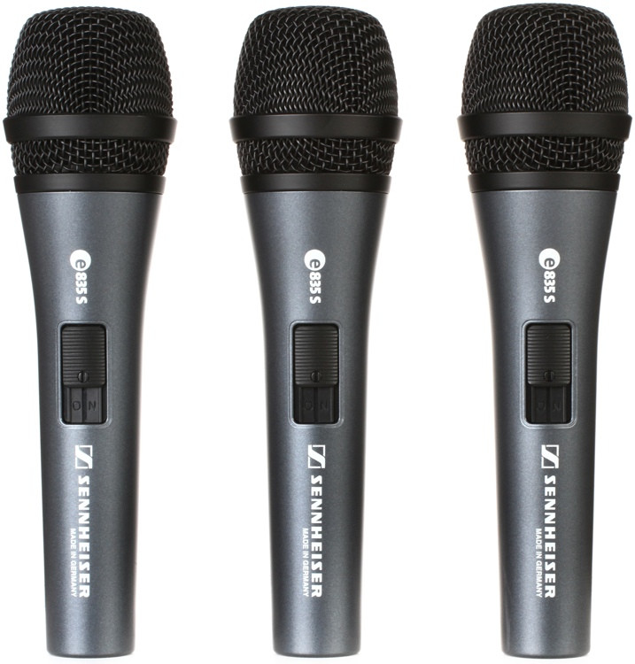 Hlavní obrázek Dynamické pódiové vokální mikrofony SENNHEISER E835-S 3PACK