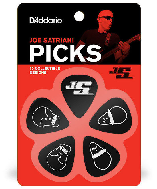 Galerijní obrázek č.1 Tvrdost  1.0 D'ADDARIO 1CBK6-10JS Joe Satriani Signature Guitar Picks, Black - 10ks