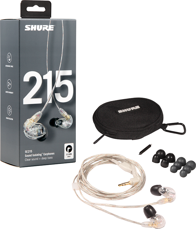 Galerijní obrázek č.4 Sluchátka do uší a pro In-Ear monitoring SHURE SE215-CL-EFS