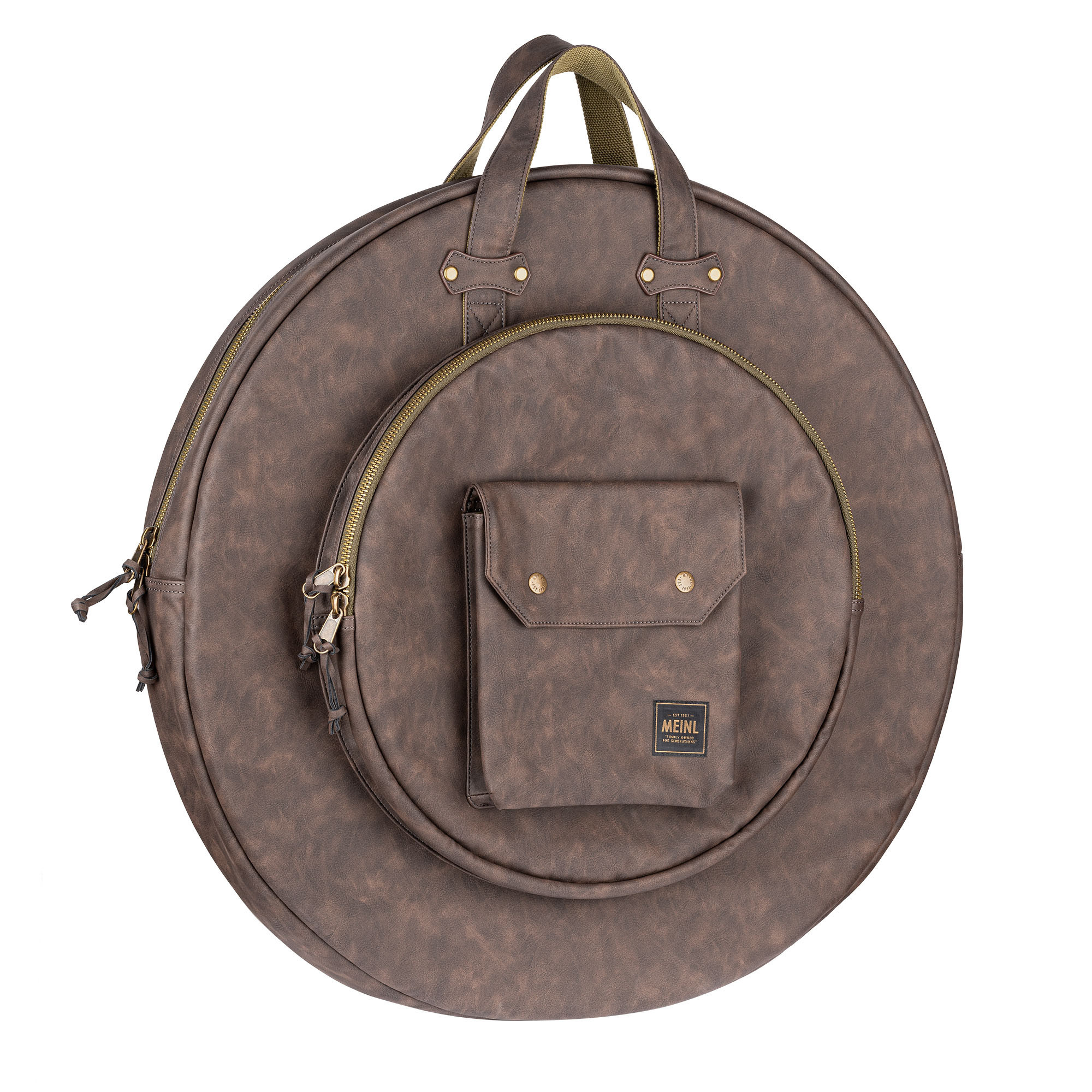 Hlavní obrázek Obaly na činely MEINL MVHC22DB Vintage Hyde Cymbal Bag 22” - Dark Brown