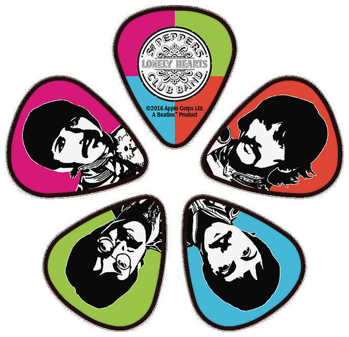 Hlavní obrázek Tvrdost do 0.70 D'ADDARIO 1CWH2-10B6 The Beatles Sgt. Pepper's Lonely Hearts Club Band 50th Anniversary Guitar Picks - 10 ks