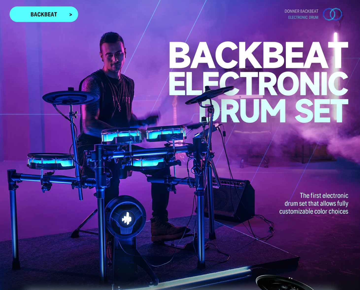 Galerijní obrázek č.7 Elektronické soupravy DONNER BackBeat