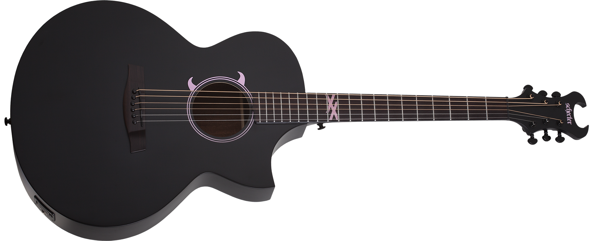 Hlavní obrázek Jumbo SCHECTER Machine Gun Kelly Acoustic - Satin Black