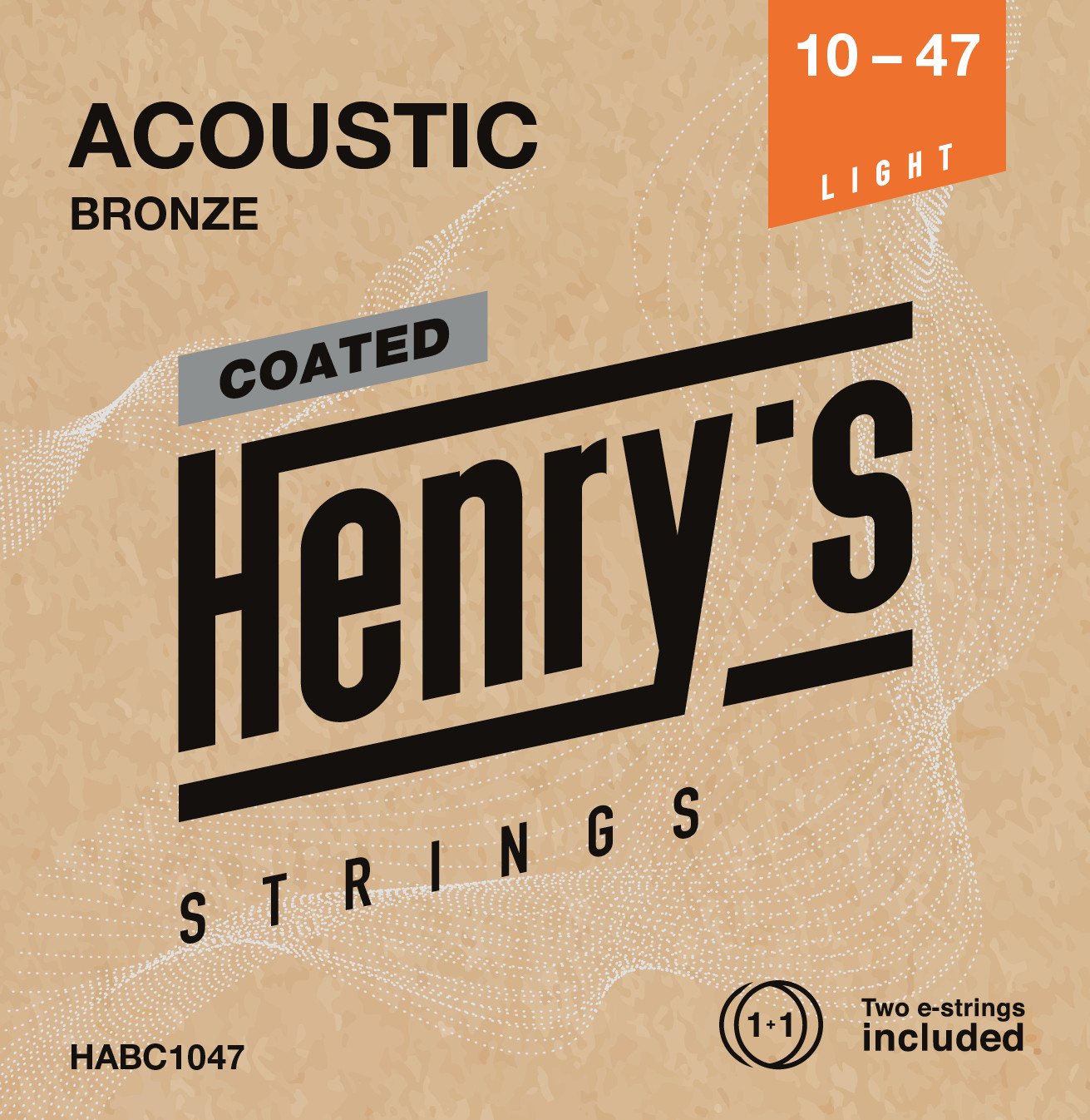 Hlavní obrázek Tvrdost .010 HENRY’S HABC1047 Coated Acoustic 80/20 Bronze - 010“ - 047”
