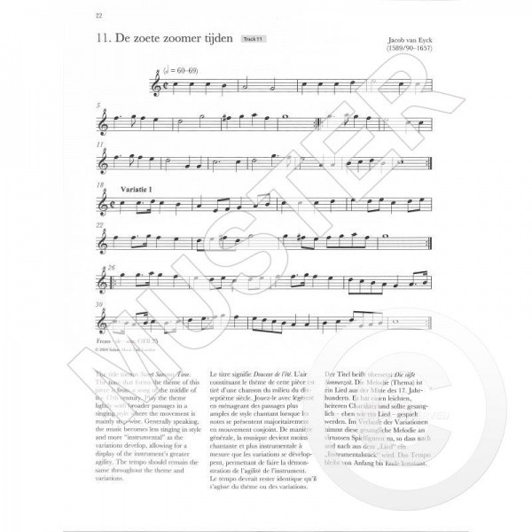 Galerijní obrázek č.1 Příslušenství PUBLIKACE Baroque Recorder Anthology 1 + CD