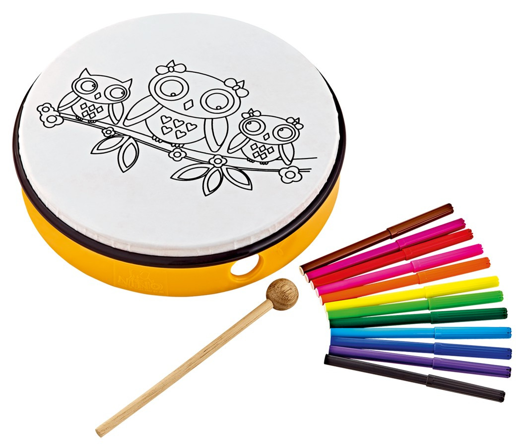 Hlavní obrázek Rámové bubny NINO PERCUSSION NINO5OW Customizable ABS Hand Drum 10” - Owls