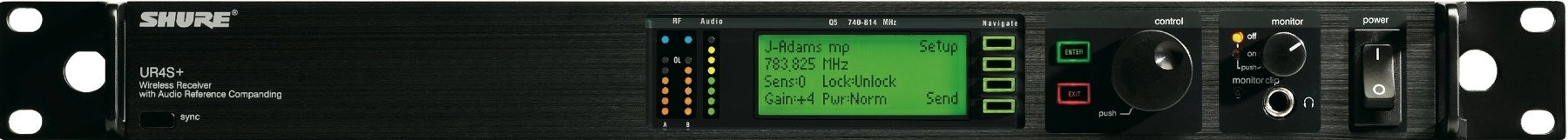 Galerijní obrázek č.3 Samostatné přijímače k bezdrátovým systémům SHURE UR4S+ L3 638 - 698 MHz