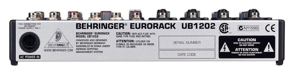 Galerijní obrázek č.1 Mixážní pulty bez efektu BEHRINGER EURORACK UB1202