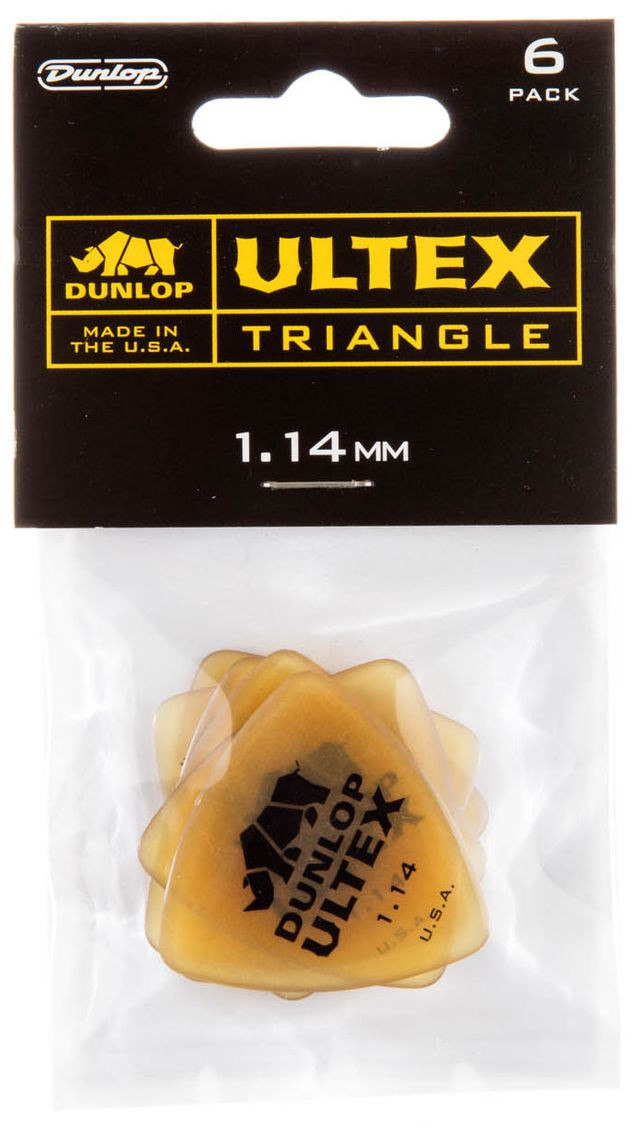 Galerijní obrázek č.2 Tvrdost do 2.0 DUNLOP Ultex Triangle Pick 1,14mm - 6 ks