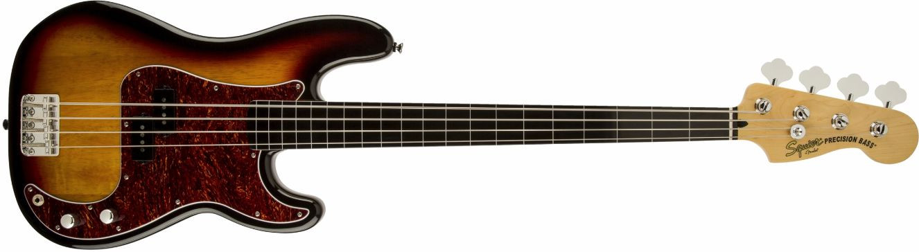 Hlavní obrázek Bezpražcové FENDER SQUIER Vintage Modified Precision Bass Fretless 3-Color Sunburst Ebonol