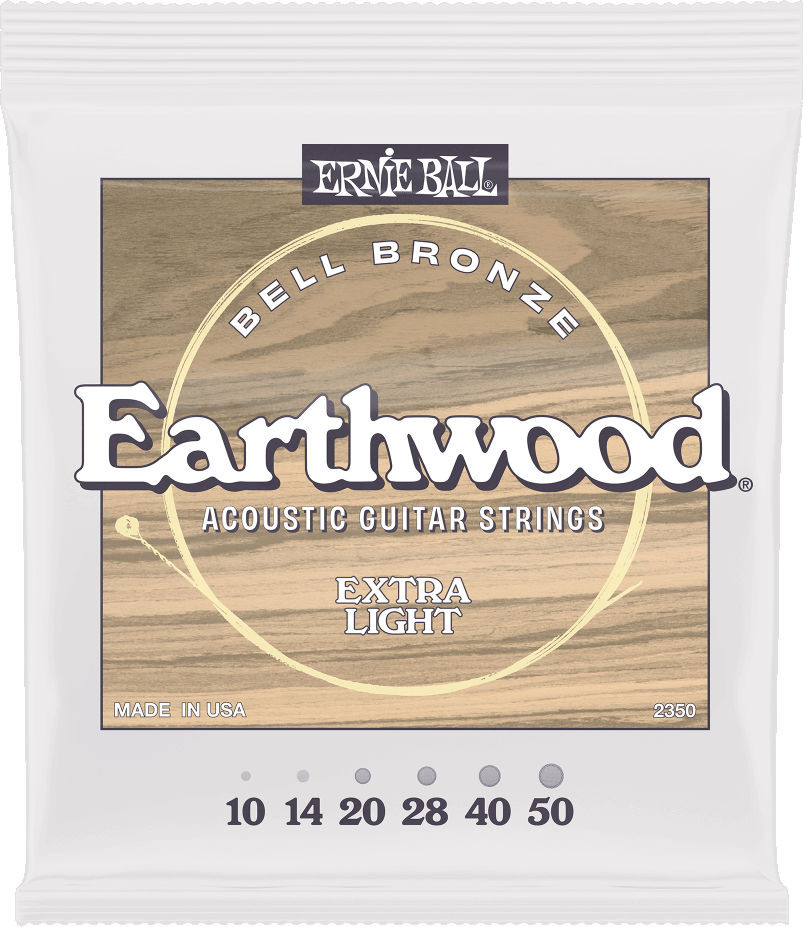 Hlavní obrázek Tvrdost .010 ERNIE BALL 2350 Extra Light Earthwood Bell Bronze Acoustic Guitar Strings 10-50